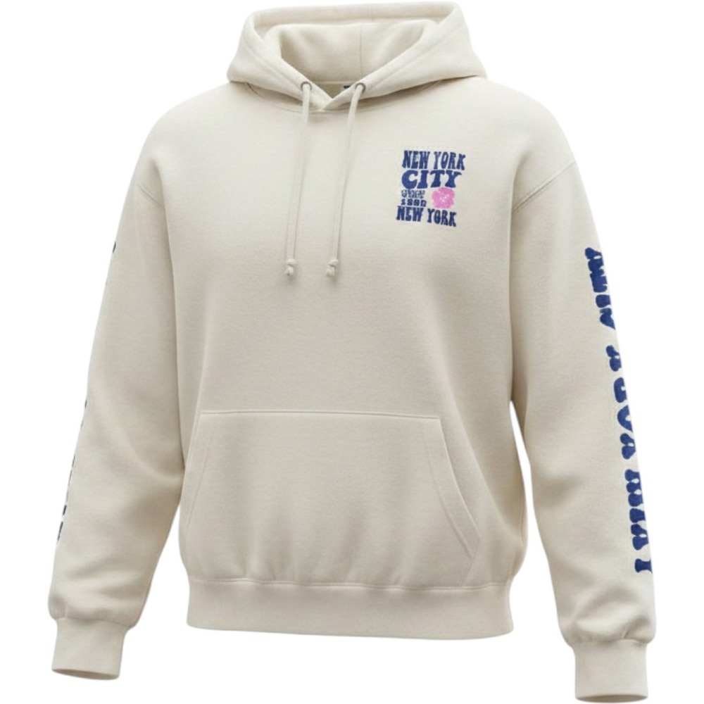 New York City Hoodie Sweatshirt Mens Large Catch‎ the Vibe 1895 Hibiscus Loose